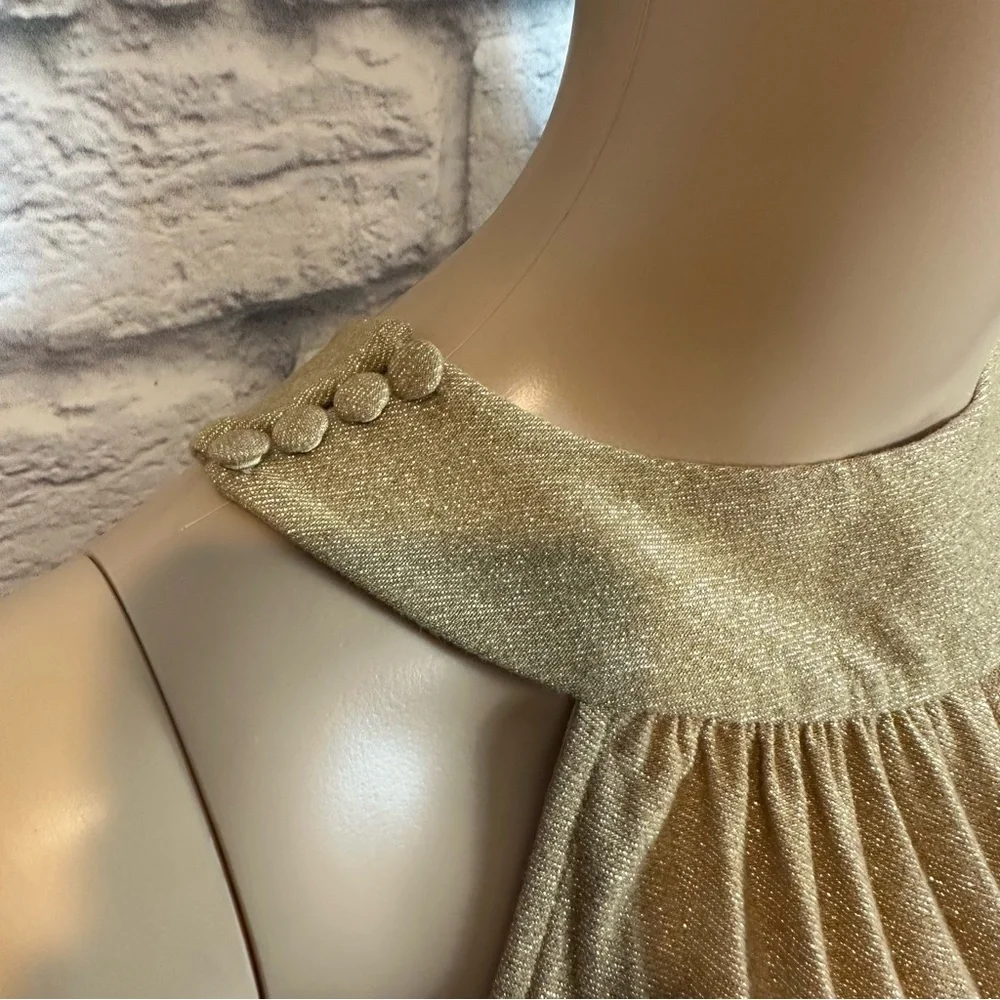Free People Metallic Shimmer Pleated Mini Love Dress